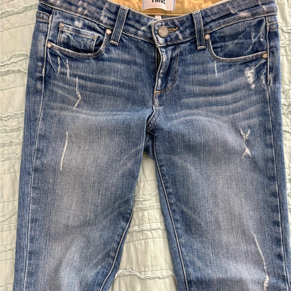 Paige Distressed skinny jeans